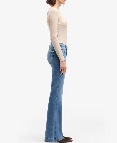 7 For All Mankind Women's Mid Rise Dojo Tailorless Jeans In Blue