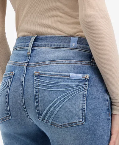 7 For All Mankind Women's Mid Rise Dojo Tailorless Jeans In Blue