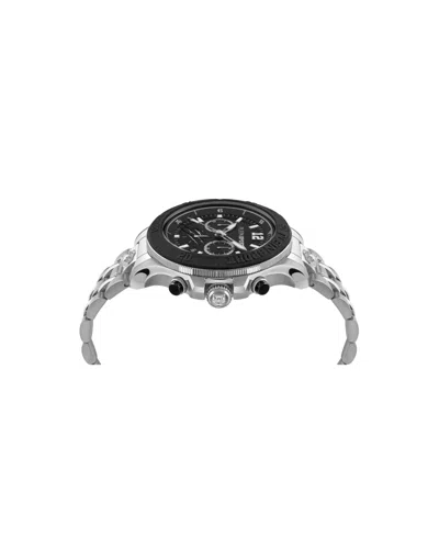 Plein Sport Mens Warrior Tech Chronograph Date Quartz Stainless Steel Bracelet 47.5mm In Silver