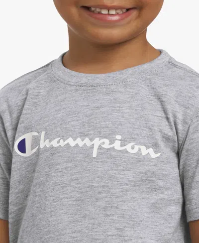 Champion Boys Toddler 2t-4t Long-sleeve Hoodie And Pants, 2-piece Set In Green