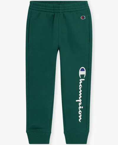 Champion Boys Toddler 2t-4t Long-sleeve Hoodie And Pants, 2-piece Set In Green