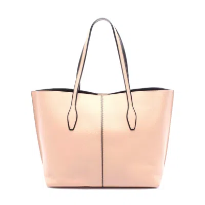 Tod's Joy Leather Tote Bag In Pink