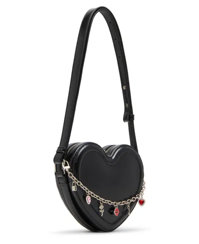 Madden Girl Fran Heart Crossbody Bag In Black