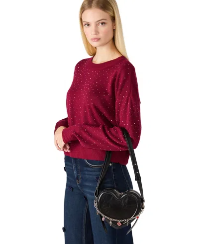 Madden Girl Fran Heart Crossbody Bag In Black