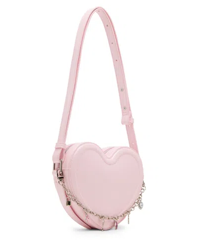 Madden Girl Fran Heart Crossbody Bag In Pink