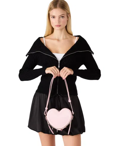 Madden Girl Fran Heart Crossbody Bag In Pink