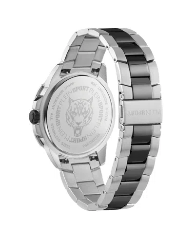 Plein Sport Mens Rampage 3 Hand Date Quartz Two Tone Bracelet 44mm In Multi