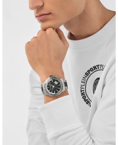 Plein Sport Mens Rampage 3 Hand Date Quartz Two Tone Bracelet 44mm In Multi