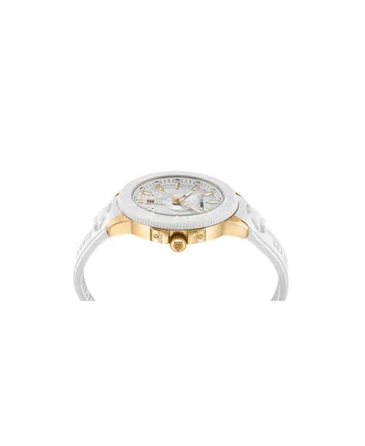 Plein Sport Mens City Rush 3 Hand Date Quartz White Silicone Strap 45mm In Multi