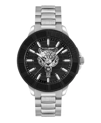 Plein Sport Mens City Rush 3 Hand Date Quartz Stainless Steel Bracelet 45mm In Multi