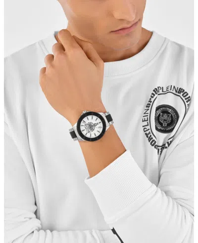 Plein Sport Mens City Rush 3 Hand Date Quartz Two Tone Bracelet 45mm In Multi