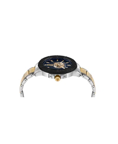 Plein Sport Mens City Rush 3 Hand Date Quartz Two Tone Bracelet 45mm In Multi