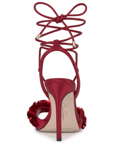 Jessica Simpson Women's Oveny Sequin Ankle Wrap Dress Sandals In Multi