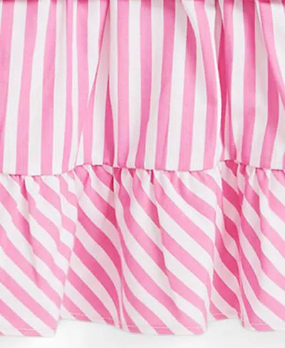 Polo Ralph Lauren Ralph Lauren Striped-skirt Loopback Fleece Dress In Pink