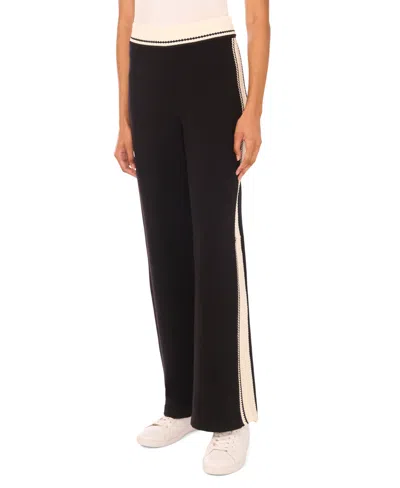 Vince Camuto Contrast Trim Track Pants In Black