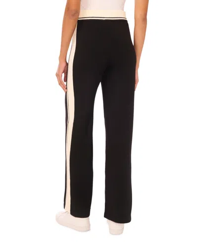 Vince Camuto Contrast Trim Track Pants In Black