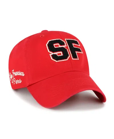 47 Brand Women's Scarlet San Francisco 49ers Zoey Clean Up Adjustable Hat In Red