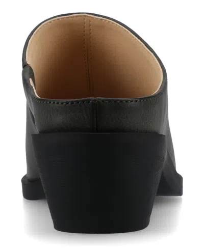 Journee Collection Women's Tomeka Pointed Toe Mules In Black