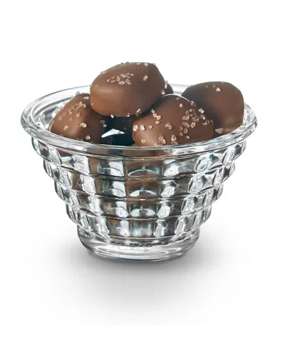 Philip Whitney Strata Textured Geometric Bowl In Transparent