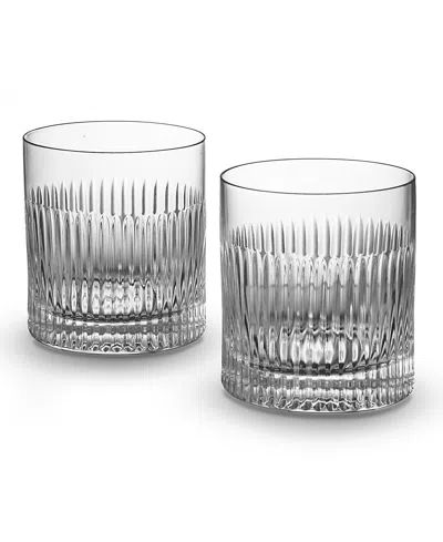 Philip Whitney Apex Double Old Fashioned Glass, Set Of 2 In Transparent