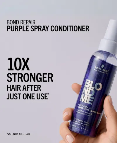 Schwarzkopf Blondme Bond Repair Purple Spray Conditioner, 5 Oz. In Transparent