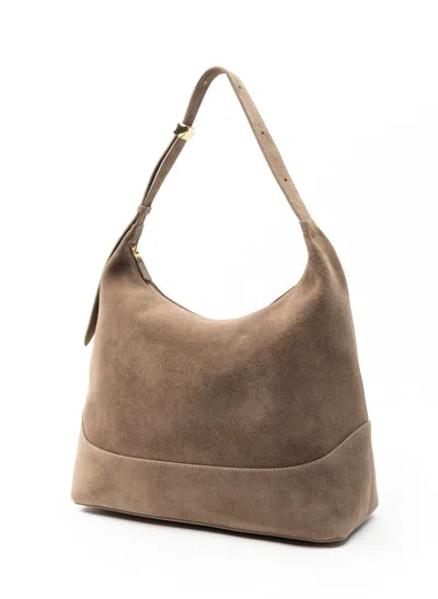 Elleme Loop Large Suede Taupe In Brown