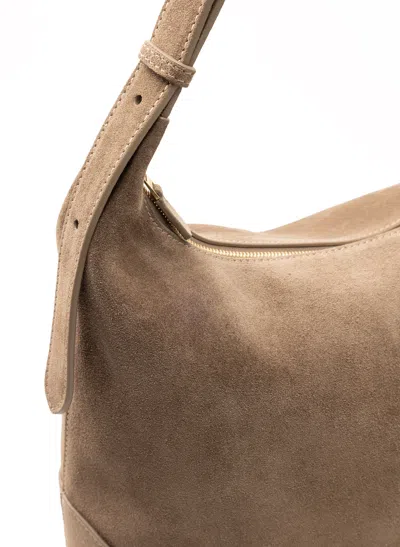 Elleme Loop Large Suede Taupe In Brown