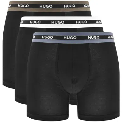 Hugo Boss Hugo 3 Pack Boxer Briefs Black In Black