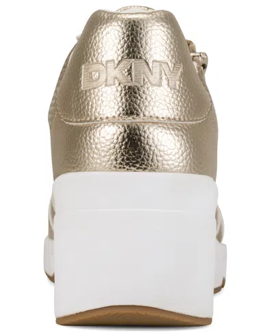 Dkny Women's Sorvino Wedge Sneaker In Gold