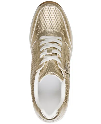 Dkny Women's Sorvino Wedge Sneaker In Gold