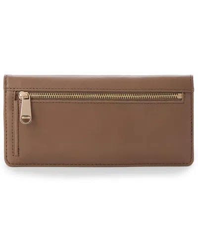 Brahmin Ady Belcanto Slim Trifold With Zip Pocket Wallet In Brown