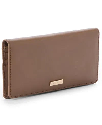 Brahmin Ady Belcanto Slim Trifold With Zip Pocket Wallet In Brown
