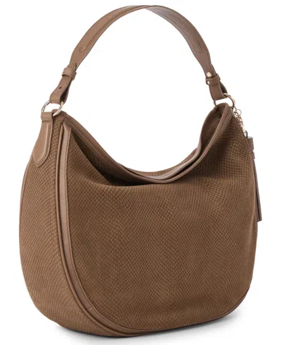 Brahmin Kathleen Leather Large Hobo Bag In Brown