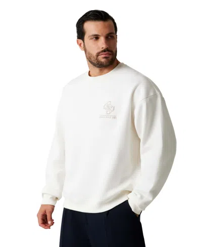 Guess Men's Vintage Wash Quattro G Sweatshirt In White