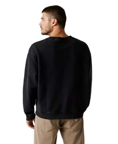 Guess Men's Vintage Wash Quattro G Sweatshirt In Black