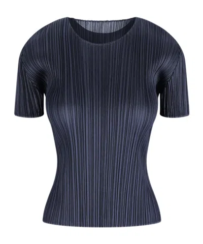 Issey Miyake Crew Neck T-shirt In Multi