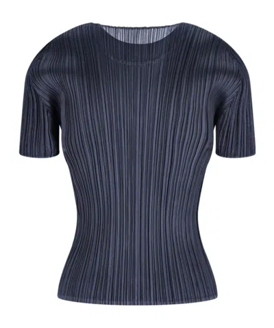 Issey Miyake Crew Neck T-shirt In Multi
