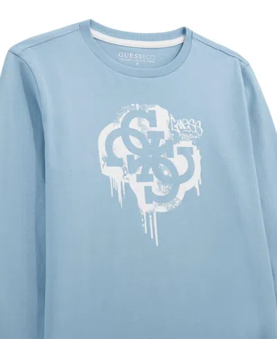 Guess Boys 8-18 Long-sleeve Logo T-shirt In Blue