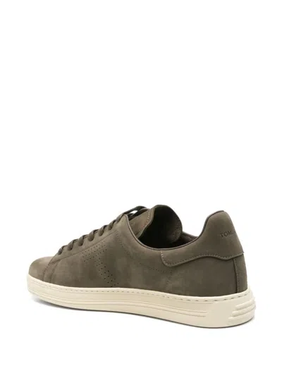 Tom Ford Khaki Nubuck Warwick Sneakers In Multi