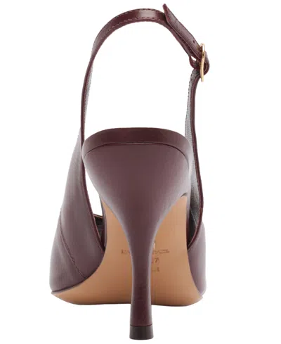 Arezzo Olivia Slingback Peep Toe Pump In Burgundy