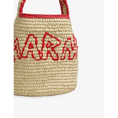 Marni Womens Zo980 Nassa Small Raffia Hobo Bag In Brown