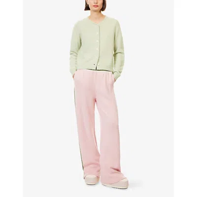 Guest In Residence Womens Seaglass Ava Round-neck Cashmere And Silk Cardigan In Green