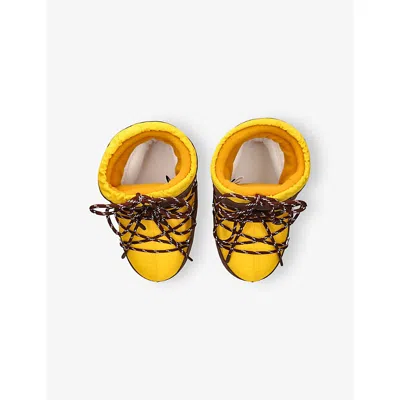 Moon Boot Womens Yellow Icon Low Nylon Snow Boots Eur 36 / 3 Uk In Yellow