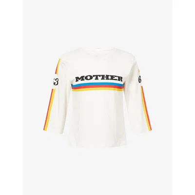 Mother The Better Half Printed Cotton-jersey T-shirt In White