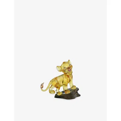 Swarovski Womens The Lion King Crystal Figurine In Gold