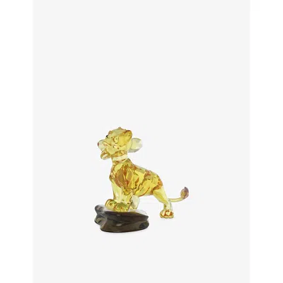 Swarovski Womens The Lion King Crystal Figurine In Gold