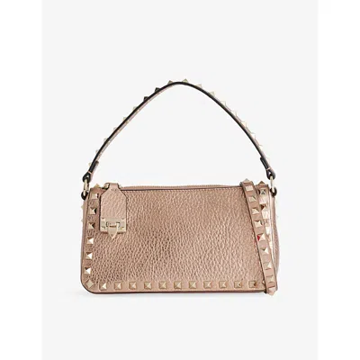 Valentino Womens Rose Cannelle Rockstud Mini Leather Cross Body Bag In Nude