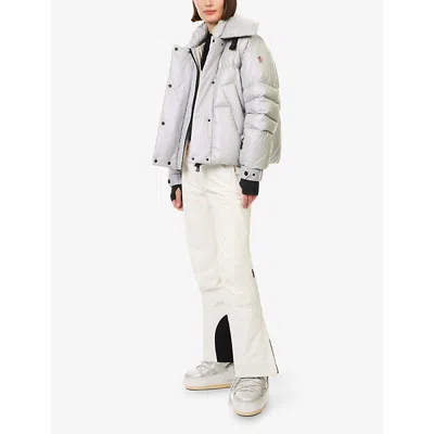Moncler Womens Silver Jeita Padded Shell-down Bomber Jacket In Silver