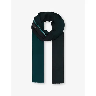 Leem Womens Green Ombre Print Modal Scarf In Green