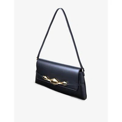 Jimmy Choo Womens Navy/gold Diamond Shoulder East-west Leather Shoulder Bag In Multi